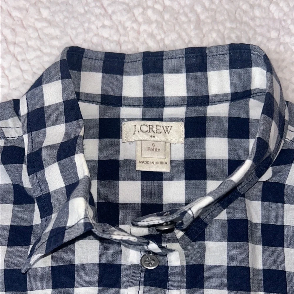 J. Crew Blue and White Long Sleeve Tee